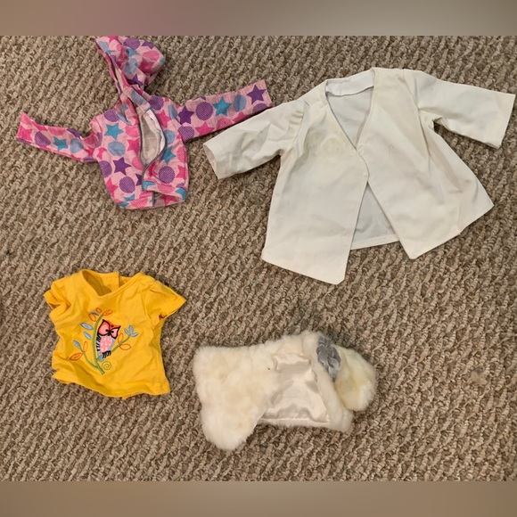 Three American Girl Dolls, Molly, Lanie, and Bitty Baby with accessories. - Picture 13 of 16